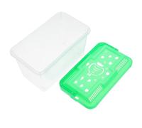 BCOATH Portable Pet Transport Box Medium Fish Tank with Turtle Carrier and Ventilated Hamster Travel Case, Green Fish Bowl for Aquatic Pets and Small Animals