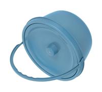 BCOATH Portable Plastic Bedpan Toilet Chair with Lid, Blue Commode Pot for Elderly, Pregnant Women, Disabled Adults - Bedside Urinal Pee Container for Home and Hospital Use