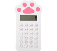 BCOATH Portable Solar-powered Pocket Calculator with Cartoon Cat Paw Design Lightweight and Compact for Students and Office Use Easy Operation for Basic Arithmetic Functions