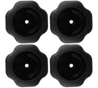 BCOATH Pressure Cooker Knobs Easy to Grip and Install Plastic Black Replacement 4pcs 17mm Pitch Pan and Pot Lid Cover Grips Explosion Proof Cooker Parts for Kitchen