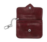 BCOATH PU Leather Card Wallet with Heart Buckle Dual Slots Flipping Cover Lightweight Small Credit Bank Card Holder for Women Daily Travel Shopping