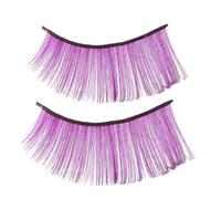 BCOATH Purple Fake Eyelashes Easy Makeup 3 Pairs Lightweight Fiber False Lashes Halloween Performance Eyelashes for Carnival and Halloween