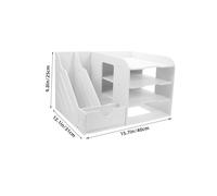 BCOATH PVC File Organizer for Desk Horizontal Desktop Storage Shelf Sturdy Mesh Desk Organizer for Office Papers Stackable File Trays for Efficient Workspace Setup