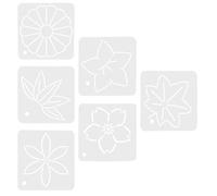 BCOATH Quilting Templates Made of Sturdy Pp Material Flower Design 6pcs Patchwork Stencils for Hand Sewing and Creating Quilts