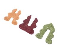 BCOATH Rabbit Chew for Bunnies and Small Pets, 3-Color Christmas Tree Chew Snacks for Teeth Grinding, Healthy Treats for Guinea Pigs, Hamsters, and Chinchillas