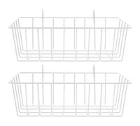 BCOATH Rabbit Hay Feeder 2pcs Iron Slow Feeding Rack with Back Wall for Small Animals and Rabbits in Cage