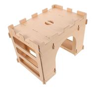 BCOATH Rabbit Hideout with Integrated Hay Feeder Box Small Animal Hide House and Food Dispenser for Guinea Pigs Chinchillas Ferrets Indoor Cozy Shelter for Natural Behavior and Quick