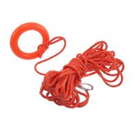 BCOATH Reflective Orange Floating Rescue Rope 8Mm X 20M with Hook and Ring, Weatherproof Canoe and Rafting Safety Line for Lake and River Water Rescue