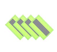 BCOATH Reflective Safety Patches 4pcs with High Visibility and Enduring Adhesion Nylon Cloth Material, Suitable for Hats and Backpacks, for Outdoor Adventure and Cycling