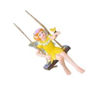 BCOATH Resin Flower Fairy Swing Statue for Hanging Decoration Beautiful Landscape Adornment for Patio