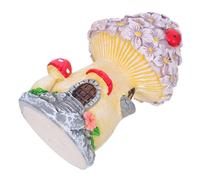 BCOATH Resin Mushroom Fairy House Garden Statue Lightweight Outdoor Lawn Ornament with Detailed Craftsmanship Portable Miniature Mushroom Decor for Patio Flower Bed Low Maintenance