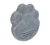BCOATH Resin Pet Memorial Tombstone for Garden Courtyard Sympathy Stone with Photo Display Rock-colored Resin Marker for Cat Dog Remembrance and Comfort in Outdoor Spaces