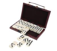 BCOATH Retro Wooden Dominoes Game with Box Family Board Game for Adults and Portable Travel with Vintage Style Blocks Party Favor and Indoor Entertainment