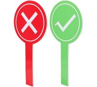 BCOATH Reusable Answer Paddle Set with Red Cross and Green Check Foam Boards, Teacher Voting and Judging Tools for Classroom Games and Early Childhood Education Supplies