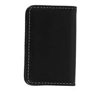 BCOATH Reusable Stainless Steel Business Card Case with Magnetic Closure Mini Name Card Box with Built Slots Capacity Organizer and Pocket Address Storage Black