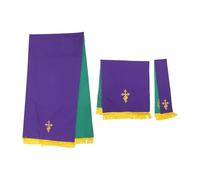 BCOATH Reversible Christian Pulpit Table Cloth, Elegant Cloth Material with Embroidered Cross, Anti-static Feature, for Church Ceremonies and Wedding Decorations