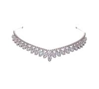 BCOATH Rhinestone Crown Headband Bridal Crystal Hair Accessory Wedding Hair Loop for Bride Elegant Hairpiece Shining Studded Design