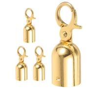 BCOATH Rope End Caps Easy Installation Stainless Steel 4pcs with Hook for Barrier Rope Fastener and Versatile Use, Elegant Design for Crowd Control and Safety Barriers