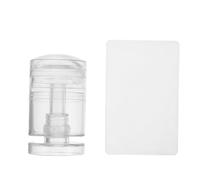 BCOATH Rotatable French Tip Stamping Tool Clear Silicone Nail Art Stamper with Soft Jelly Texture for Precise DIY Manicure Salon Use