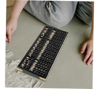 BCOATH Row Wooden Abacus for Math Learning and Arithmetic Practice Lightweight Chinese Bead Counting Tool for Boys and Traditional Educational