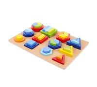 BCOATH ’s Wooden Geometric Shape Matching Puzzle Montessori Early Education Cognitive Teaching and Preschoolers
