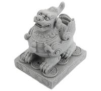 BCOATH Sandstone Pi Yao Figurine Ornament Realistic Craftsmanship, Compact Design, Easy to Maintain Feng Shui Statue Symbolizing Good Fortune, for Car Dashboard, Desk Or Garden Decoration