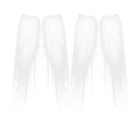 BCOATH Santa Claus Eyebrows White Plush Fake Eyebrows 4pcs Costume Props for Christmas Outfits and Masquerade Party Decoration for Adults at New Year’s Eve Party