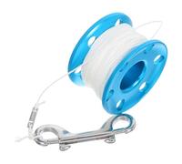 BCOATH Scuba Diving Reel Aluminum Alloy Finger Spool with Preloaded Line and Hook Non-tangle High Visibility Buoy for Underwater Snorkeling Research and Fishing