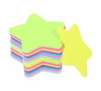 BCOATH Self-stick Notes with Smooth Writing Surface Star Shaped 16pcs and Colourful Design, Lightweight Adhesive Memo Pads Vibrant Five-pointed Star Notepads for School and Home Use