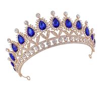 BCOATH Shining Crown-shaped Rhinestone Party Headband for Women, Zinc Alloy Wedding Headwear Accessory That Can Be Secured with Pin Or Ribbon, for Wedding and Birthday