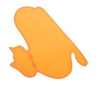 BCOATH Silicone Cat Shape Pet Placemat Orange Slip Heat Insulated Feeding Mat for Dogs and Cats Bite Resistant Food and Drinking Mat