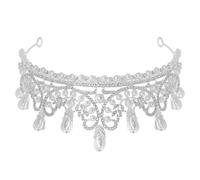 BCOATH Silver Flower Girl Tiara Lightweight and Comfortable Zinc Alloy Crown with Rhinestones and Imitation Pearls for Wedding and Birthday Occasions