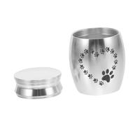 BCOATH Silver Pet Cremation Urn with Secure Seal Lightweight Dog and Cat Ashes Keepsake Container Practical Memorial for Small Ashes Storage and Protection
