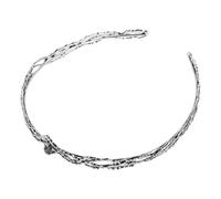 BCOATH Silver Rhinestone Thorn Crown Headband for Women Lightweight Gothic Cosplay Headdress Comfortable Large Round Princess Hair Accessory for Halloween Wedding Costume Party Medieval