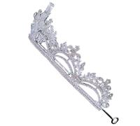 BCOATH Silver Wedding Headband for Engagements High Durability and Practicality with Rhinestones and Zinc Alloy, Classic Princess Style Bridal Hair Accessory for Women and Competitions