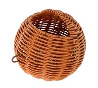 BCOATH Simulation Rattan Parakeet Nest Hanging House Hand-woven Breathable Parrot Nest for Cockatiels Budgerigars with All-season Wear-resistant Material Decor Cozy Bird Home