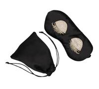 BCOATH Sleeping Eye Mask with Imitated Silk Fabric for Women Black and Elastic Design, Cute Lash Extension Style Helps Fall Asleep Faster for Sleep at Night and Repose During Travel