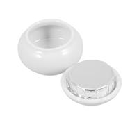 BCOATH Small Ceramic Pet Urn for Ashes with Lid Portable Keepsake Cremation Container for Dogs and Cats Sealed Memorial Jar to Honor Beloved Pets Compact White Ashes Box