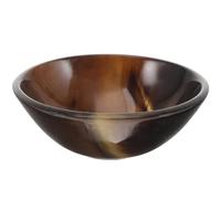 BCOATH Small Natural Ox Horn Bowl for Sugar and Vinegar with Simple Appearance, Food Holder and Decoration, for BBQ and Picnic Use