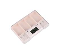 BCOATH Smart Electronic Pill Box with Capacity and Timed Alarm Reminder Portable Medicine Storage Case for Elderly Patients Plastic Organizer for Daily Medication Management