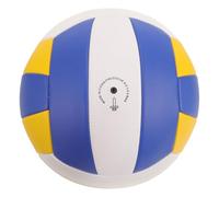 BCOATH Soft Indoor Volleyball Training Ball Thick White Blue Yellow Anti-burst Machine-stitched Standard Sports Practice Equipment for Adult Volleyball Entrance Exams and Game Training