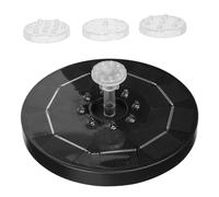 BCOATH Solar Powered Floating Fountain Pump with LED Lights Compact Outdoor Water Feature for Bird Baths Ponds Garden Decor Easy Installation No Battery Needed