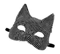 BCOATH Sparkly Rhinestone Cat Decorative Cosplay Prop Made of Pp Material for Women, for Bar Parties and Photos, Elegant and Mysterious Halloween Costume Accessory