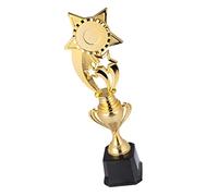 BCOATH Sports Pentacle Trophy with Three Stars Small Tournament Award for Competitions Parties and Rewards Smooth Surface Prizes Cup for School and Game Events