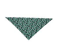 BCOATH St Patrick’s Day Shamrock Pet Scarf, Black Background Three-Leaf Clover Saliva Towel Kerchief for Dogs and Cats, Green Printed Festive Accessory