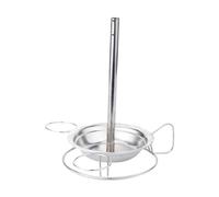 BCOATH Stainless Steel Chicken Holder Pan with Upright Pipe Roaster Rack for Grilled Roast Baking Tray with Two Plates Suitable for Outdoor Camping Gas Grill Oven Use