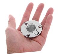 BCOATH Stainless Steel Flush Ring Pull Handle with Hidden Screws Round Recessed Hatch Pull for Yacht Deck Cover Secure Boat Window Latch Hardware Polished Finish for Use