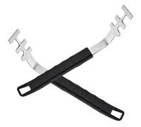 BCOATH Stainless Steel Grill Grate Lifter with Net Rack Clamp, 2Pcs Sturdy Barbecue Tools for Gas Grills and Indoor Oven Cooking