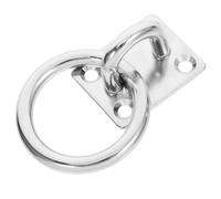 BCOATH Stainless Steel Pad Eye Plate Heavy Duty Ceiling Hooks 8Mm-304 134G with Ring and Stability Design for Concrete Wall Mounting and Outdoor Hammock Support