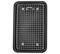 BCOATH Stainless Steel Rabbit Litter Box Large Cage Corner Potty Tray with Removable Sifter Bottom, Anti-chew and Anti-tip Bunny Toilet for Small Animals, 30x20x4.5cm Carbon Gray